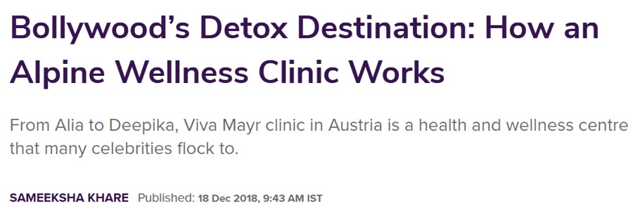 Bollywood detox destination