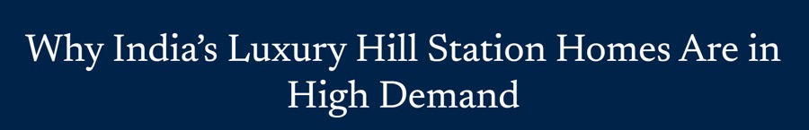 Hill station homes